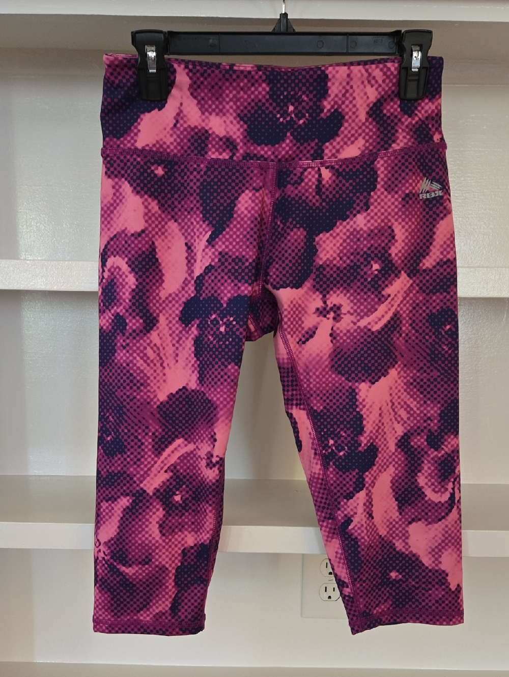 RBX Pink & Purple Floral Capri Leggings